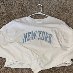White New York Sweatshirt Brandy Melville